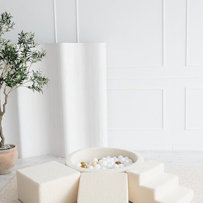 Foam speelset Boucle (3 stuks) + ballenbad 90x30 + 200 ballen Creme