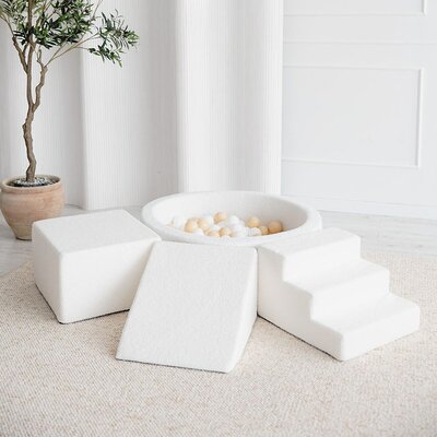 Foam speelset Boucle (3 stuks) + ballenbad 90x30 + 200 ballen White