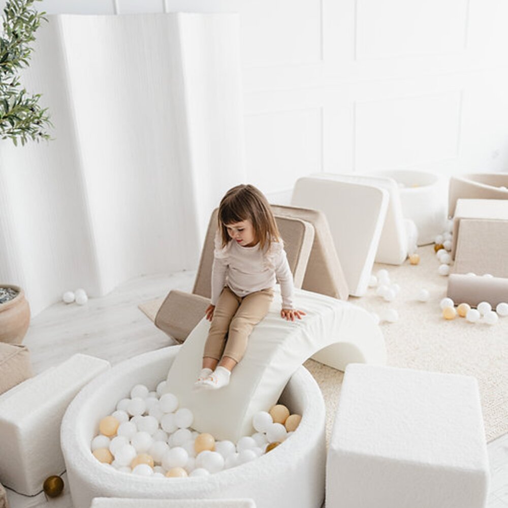 Foam speelset Boucle (3 stuks) + ballenbad 90x30 + 200 ballen White