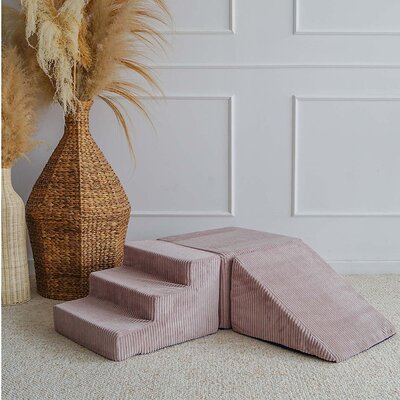 Foam speelset Velvet Rib (3 stuks) Dirty pink