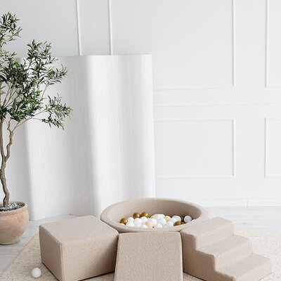 Foam speelset Boucle (3 stuks) + ballenbad 90x30 + 200 ballen Beige