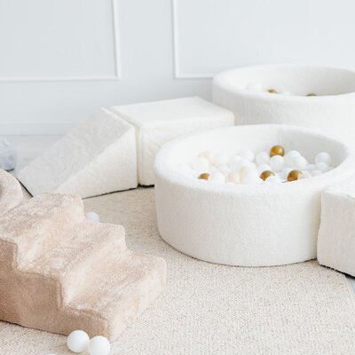 Foam speelset Teddy (3 stuks) + ballenbad 90x30 + 200 ballen White