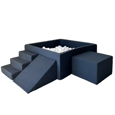 Foam speelset katoen (3st) + ballenbad 106x106x40 + 400 ballen Graphite