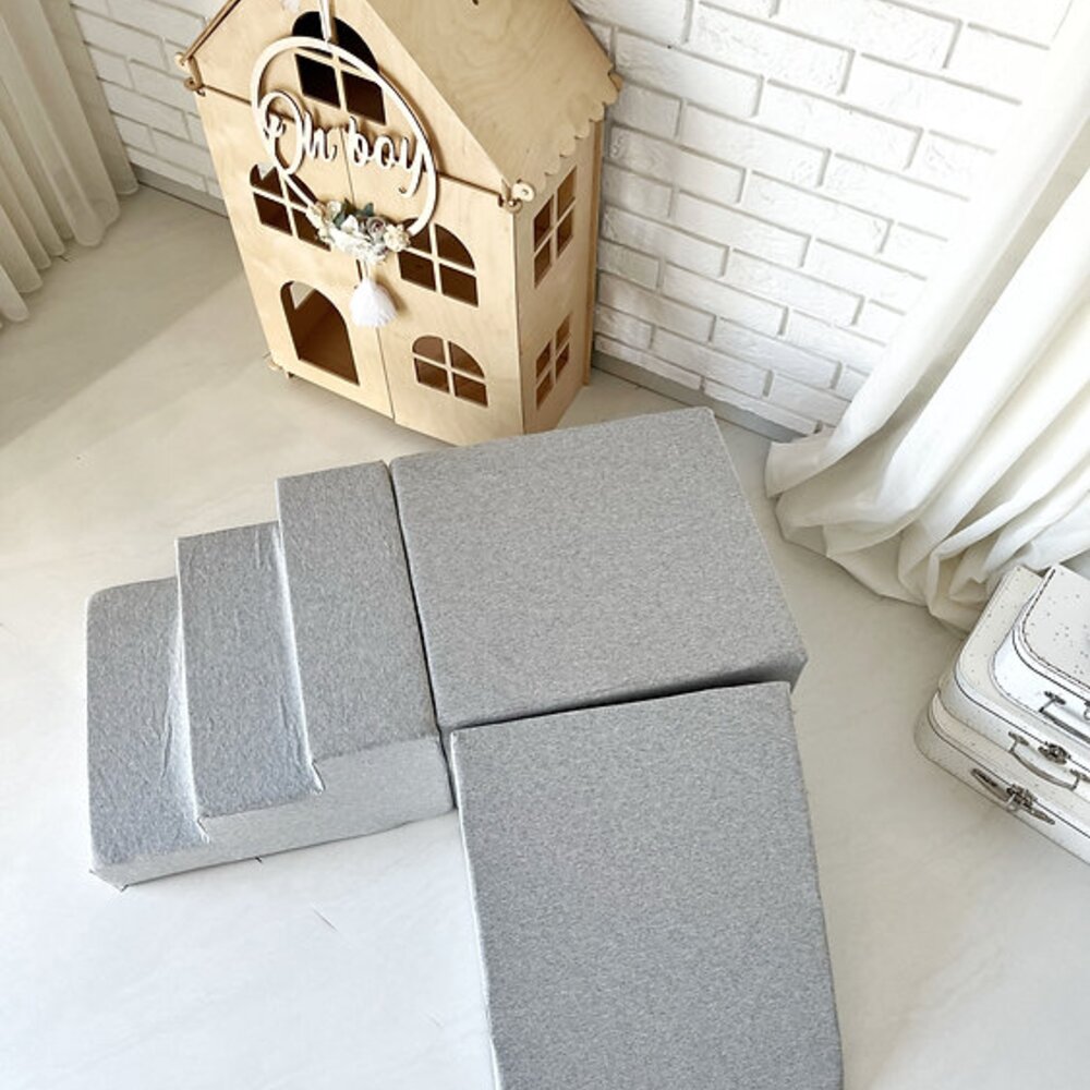 Foam speelset katoen (3st) Light Grey