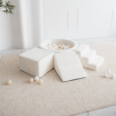 Foam speelset Teddy (3 stuks) + ballenbad 90x30 + 200 ballen White