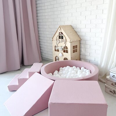Foam speelset katoen (3st) + ballenbad 90x30 + 200 ballen Pink
