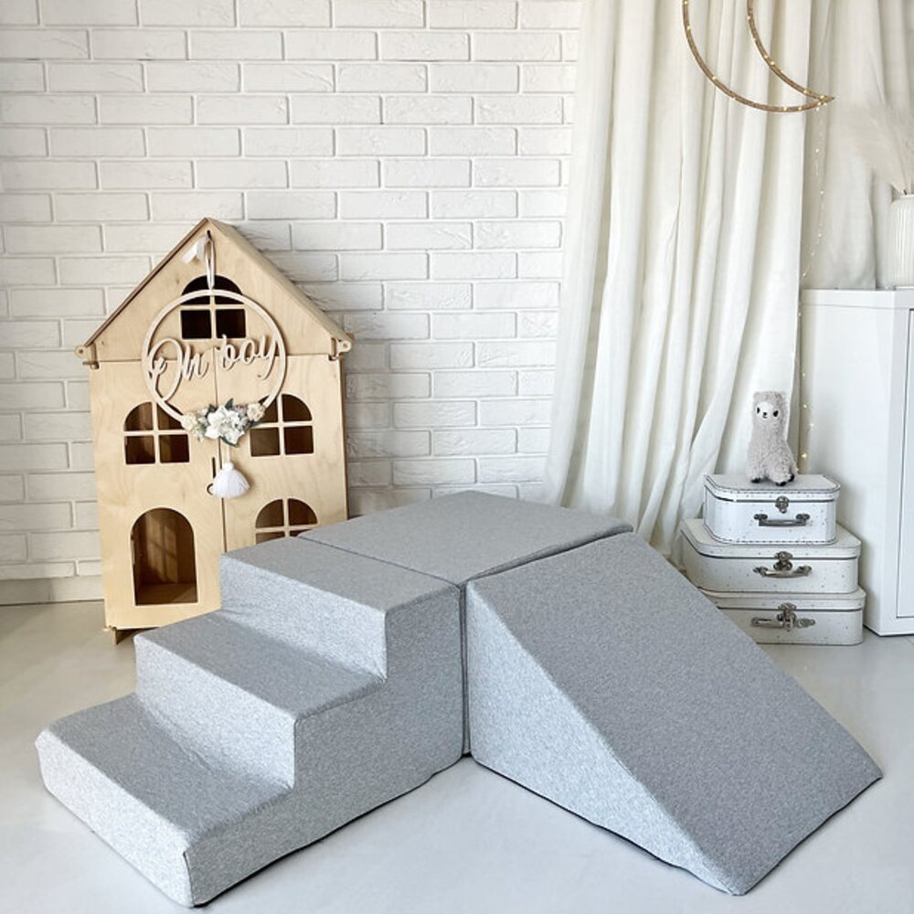 Foam speelset katoen (3st) Light Grey