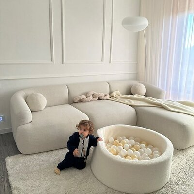 Ballenbad teddy Small - 90x30 + 200 ballen White