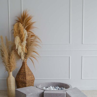 Foam speelset Velvet Rib (3 stuks) + ballenbad 90x30 + 200 ballen Grey