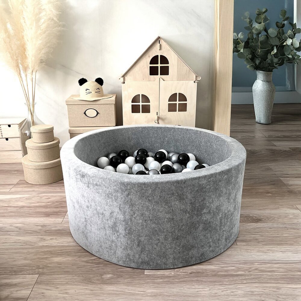 Ballenbad 90x40 Soft Velvet (incl. 300 ballen) Grey