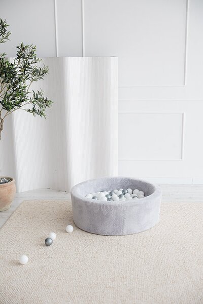 Ballenbad teddy Small - 90x30 + 200 ballen Grey