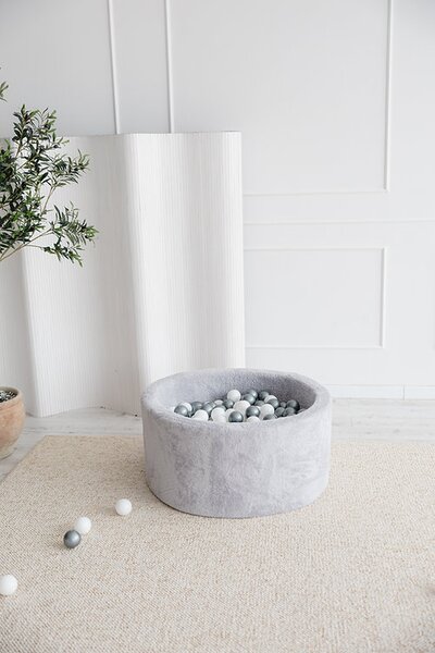 Ballenbad teddy Big - 90x40 + 300 ballen Grey