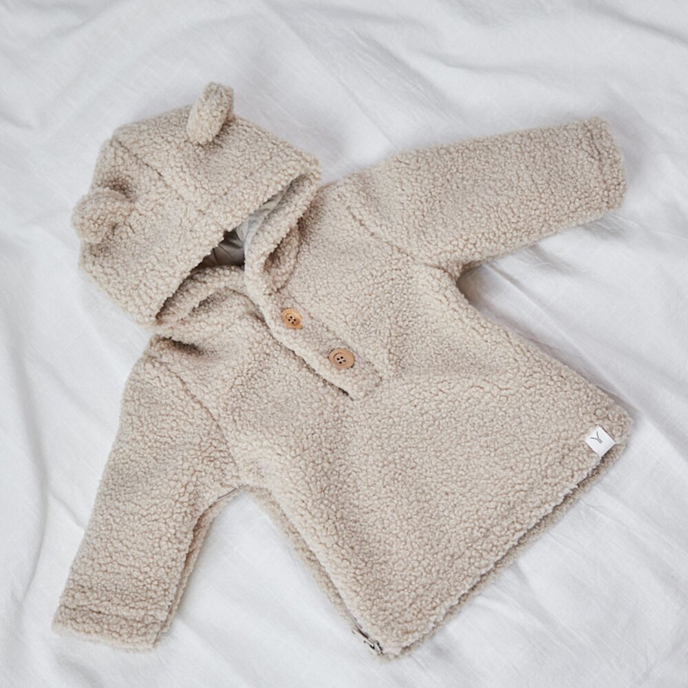 Babyjasje met zijritsen - Easy Zip - Novy teddy Prematuur Beige