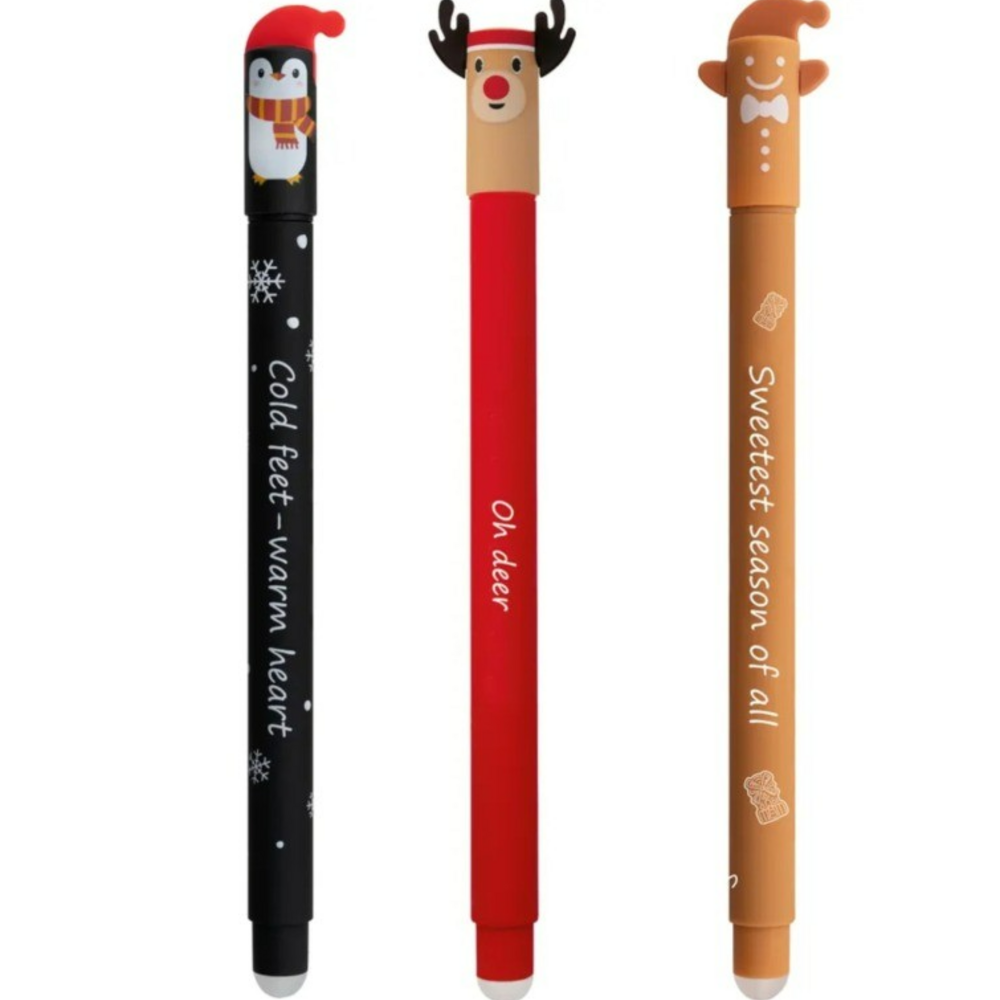 Gelpen Animal Erase-it - Kerst special (3 stuks)