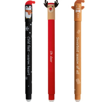 Gelpen Animal Erase-it - Kerst special (3 stuks)