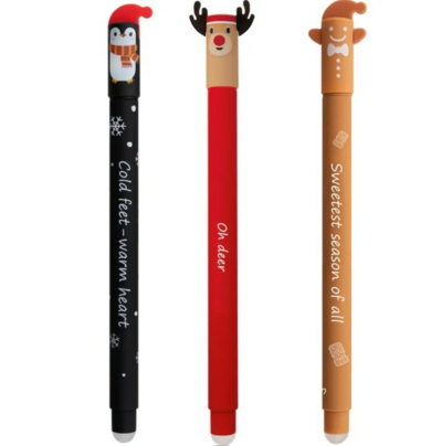 Gelpen Animal Erase-it - Kerst special (3 stuks)