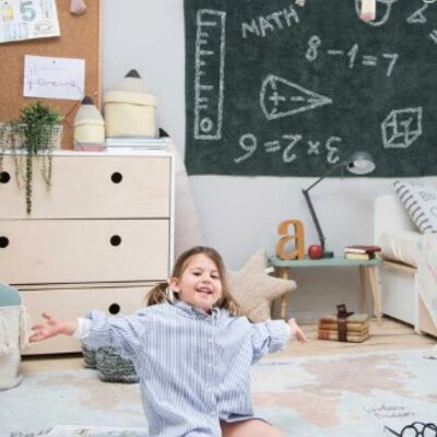 Wasbaar tapijt Vintage Map - 140 x 200 cm