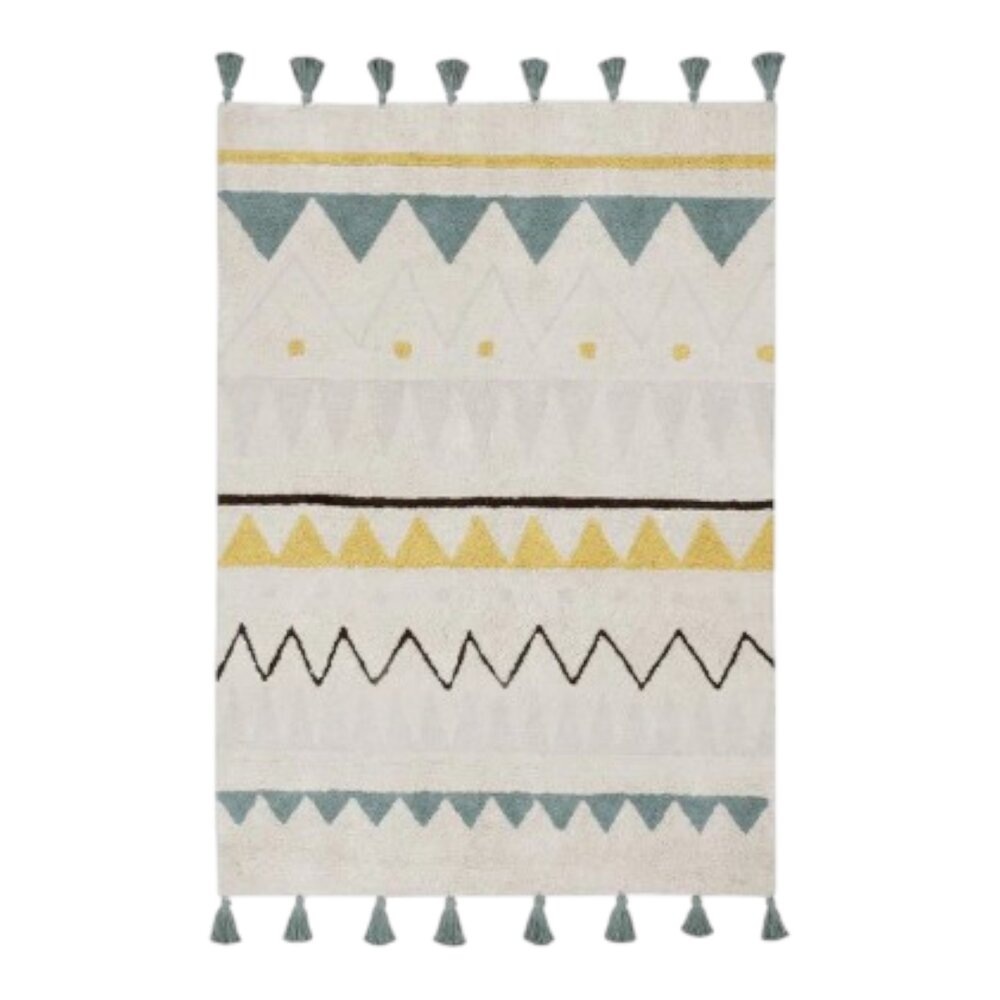 Azteca Natural-Vintage Blue Small - 120 x 160 cm