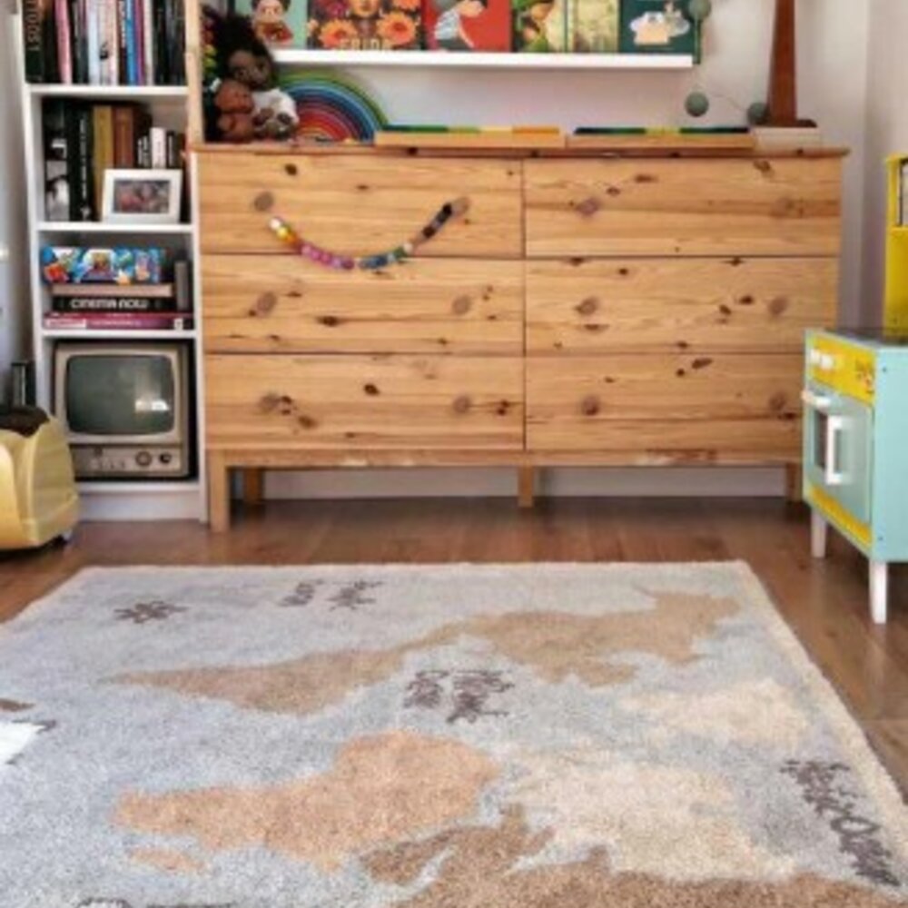 Wasbaar tapijt Vintage Map - 140 x 200 cm