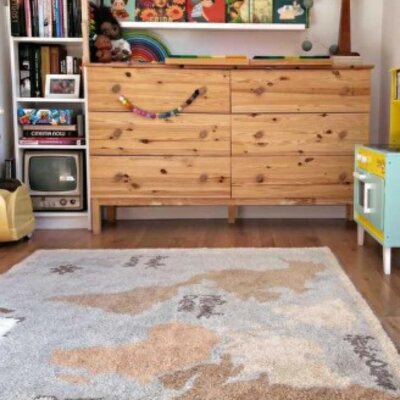 Wasbaar tapijt Vintage Map - 140 x 200 cm