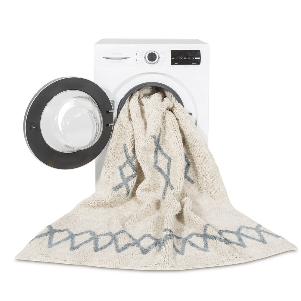 Atlas Natural - Vintage Blue - 120 x 160 cm