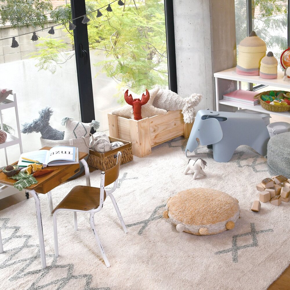 Wasbaar tapijt Atlas Natural - Vintage Blue - 170