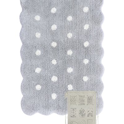Wasbaar tapijt Mini Biscuit Pearl Grey - 70 x 100