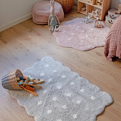 Wasbaar tapijt Mini Biscuit Pearl Grey - 70 x 100