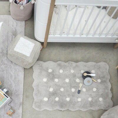 Wasbaar tapijt Mini Biscuit Pearl Grey - 70 x 100