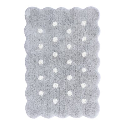 Wasbaar tapijt Mini Biscuit Pearl Grey - 70 x 100