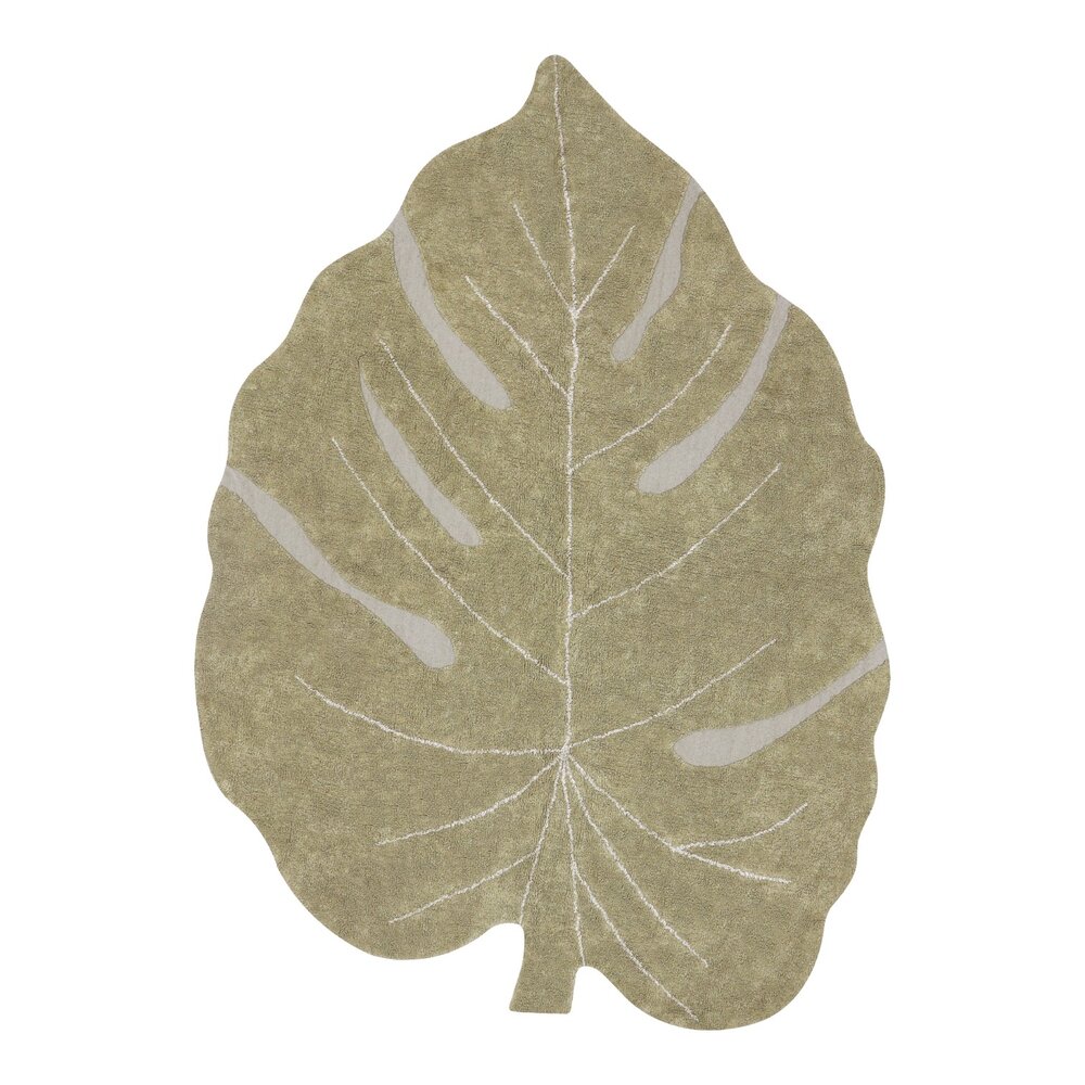 Wasbaar tapijt Monstera Olive - 200 x 300 cm