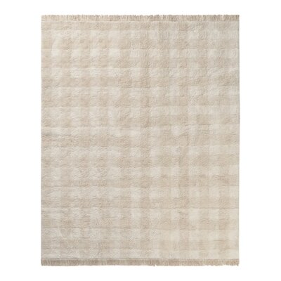 Wasbaar tapijt Vichy Ivory 150 x 180 + fringes Wasbaar tapijt Vichy Ivory 150 x 180 + fringes