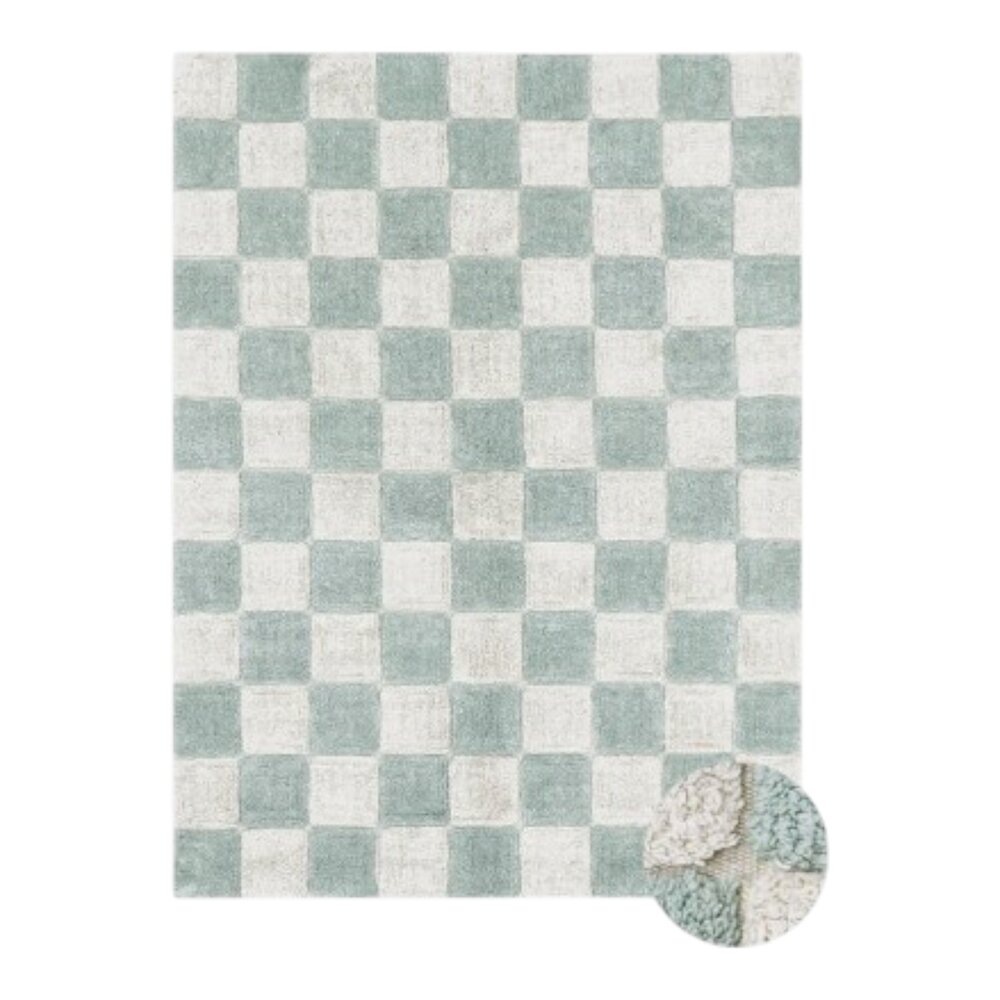 Wasbaar tapijt Kitchen Tiles Blue Sage - 140 x 200 Wasbaar tapijt Kitchen Tiles Blue Sage - 140 x 200