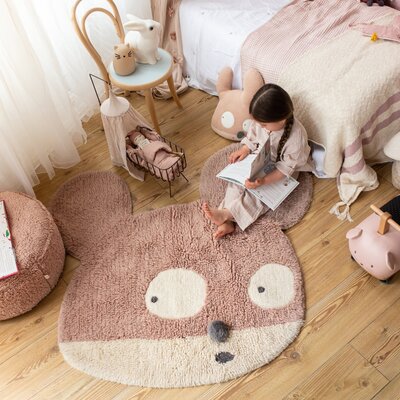 Woolable rug Miss Mighty Mouse - 100 x 120 cm