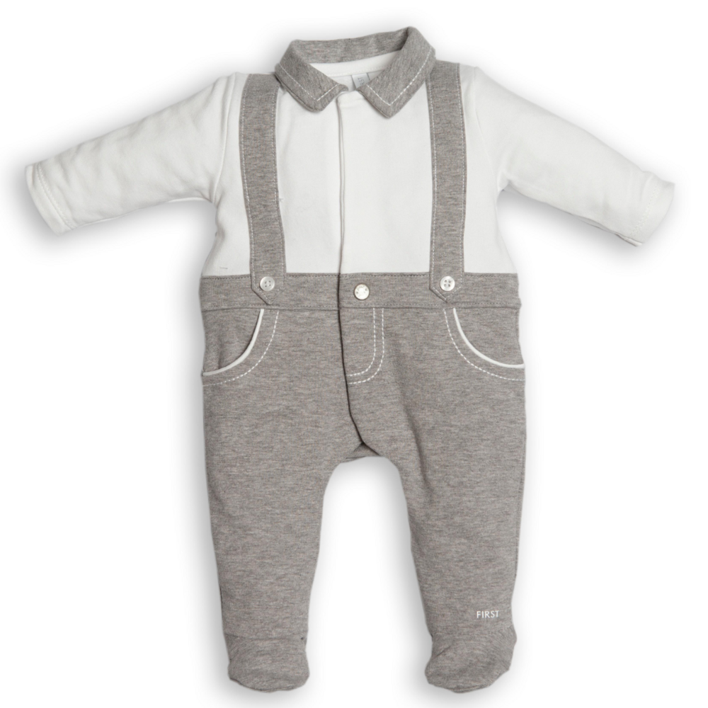 Babypakje grijze broek Wit/grijs