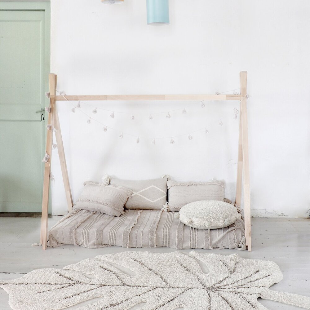 Wasbaar tapijt Monstera Natural - 120 x 180 cm -