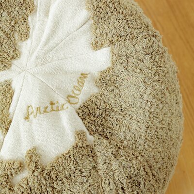 Poef World Map Rugcycled 45 x 50 cm Poef World Map Rugcycled 45 x 50 cm