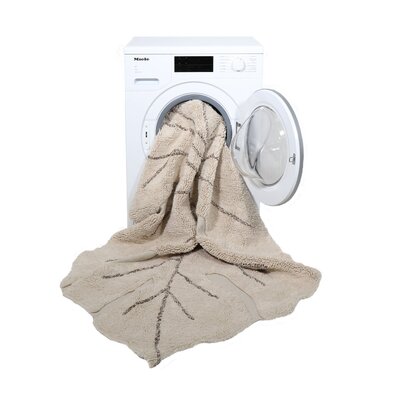 Wasbaar tapijt Monstera Natural - 120 x 180 cm -