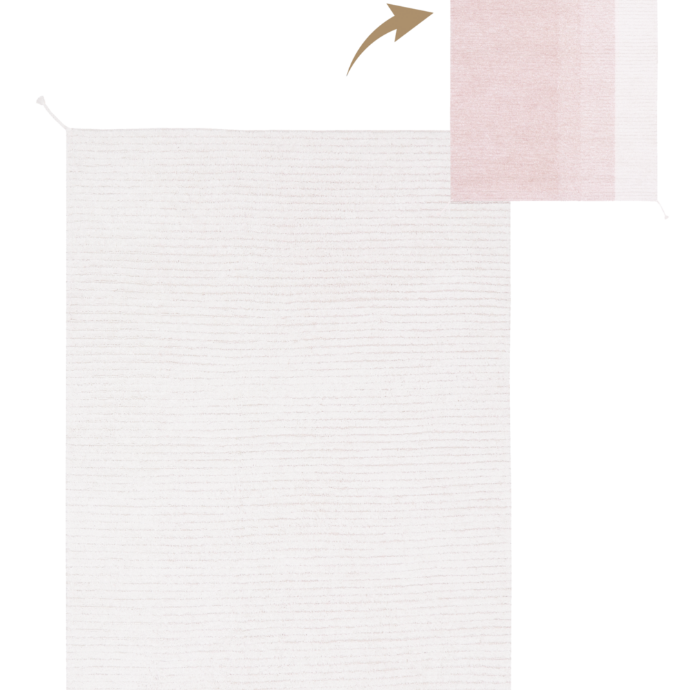 Reversible Wasbaar tapijt Gelato Pink - 120 x 160