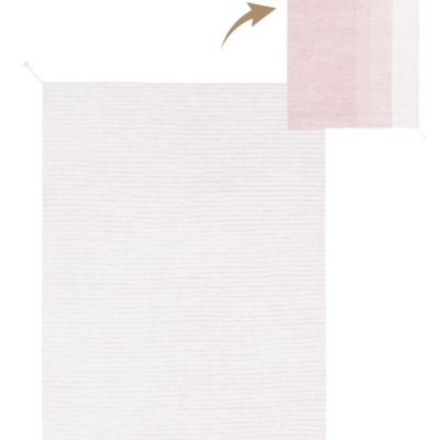 Reversible Wasbaar tapijt Gelato Pink - 120 x 160