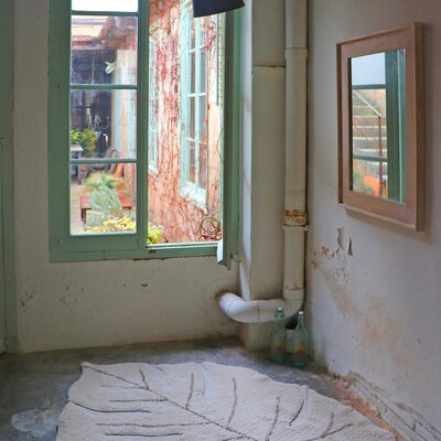 Wasbaar tapijt Monstera Natural - 120 x 180 cm -