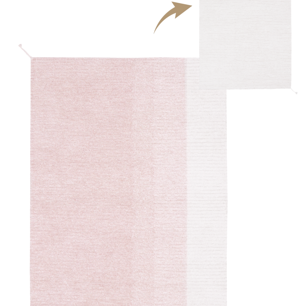 Reversible Wasbaar tapijt Gelato Pink - 120 x 160