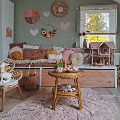 Wasbaar tapijt Monstera Vintage Nude - 120 x 180 c