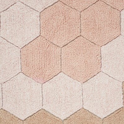 Wasbaar tapijt Round Honeycomb Rose - Ø 140 cm Wasbaar tapijt Round Honeycomb Rose - Ø 140 cm