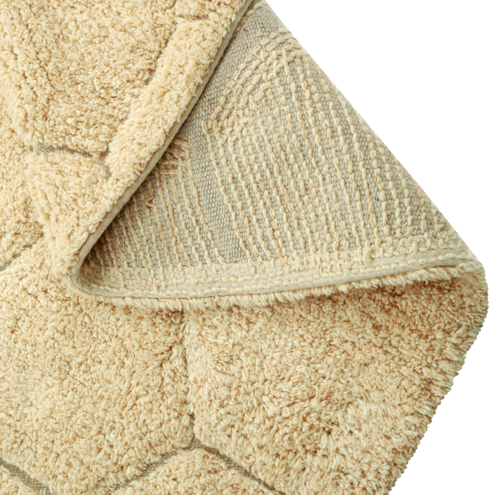 Wasbaar tapijt Round Honeycomb Golden - Ø 140 cm