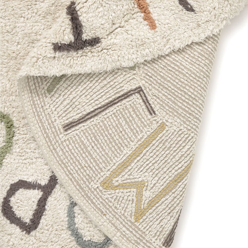 Wasbaar Play tapijt ABC color and letters Ø 120 cm Wasbaar Play tapijt ABC color and letters Ø 120 cm