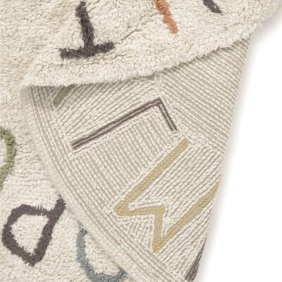 Wasbaar Play tapijt ABC color and letters Ø 120 cm Wasbaar Play tapijt ABC color and letters Ø 120 cm