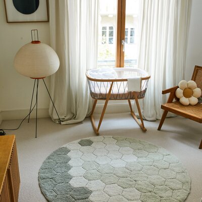 Wasbaar tapijt Round Honeycomb Blue Sage - Ø 140 cm Wasbaar tapijt Round Honeycomb Blue Sage - Ø 140 cm