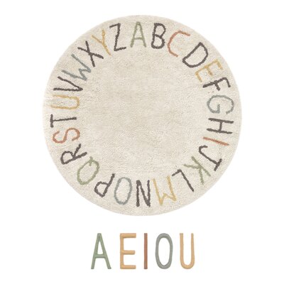 Wasbaar Play tapijt ABC color and letters Ø 120 cm