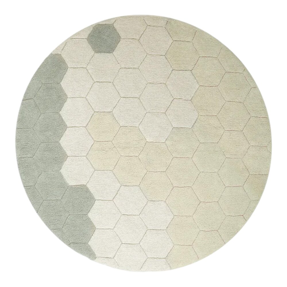 Wasbaar tapijt Round Honeycomb Blue Sage - Ø 140 cm Wasbaar tapijt Round Honeycomb Blue Sage - Ø 140 cm